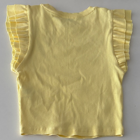 Yellow Ruffled Sleeve Top - Picture 3 of 3